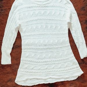White sweater top